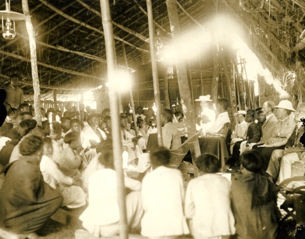 Mission House Worshipping - Assam  India 1930's