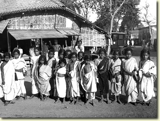 A large group of Indian children in Calcutta (Kolkata) - 1912