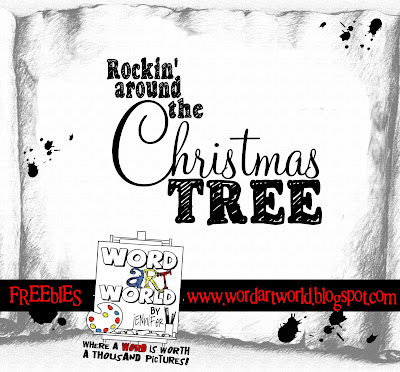 Word Art World Rockin' around the Christmas Tree