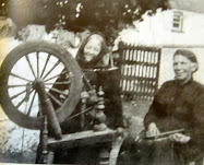 pictures of Irish women and spinning wheels
