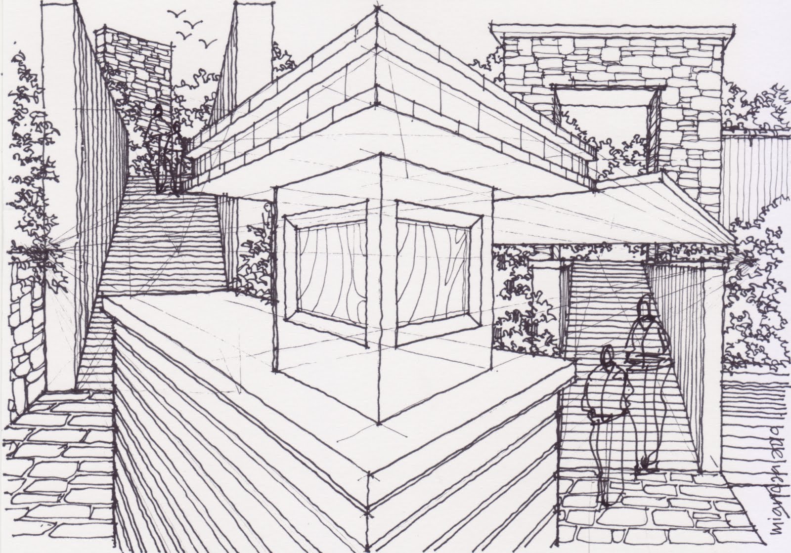 how to draw a garden 090710