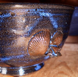 glazed seashell bowl
