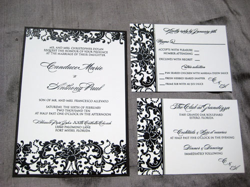 looking for gorgeous classic wedding invitations black thermography
