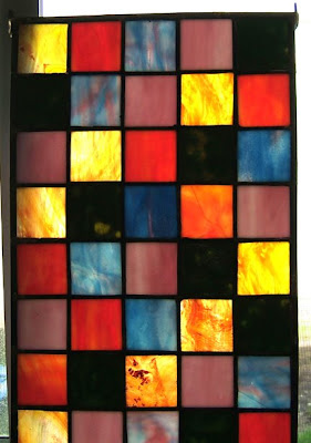stained glass squares panel