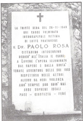 LAPIDE IN MEMORIA DI PAOLO ROSA