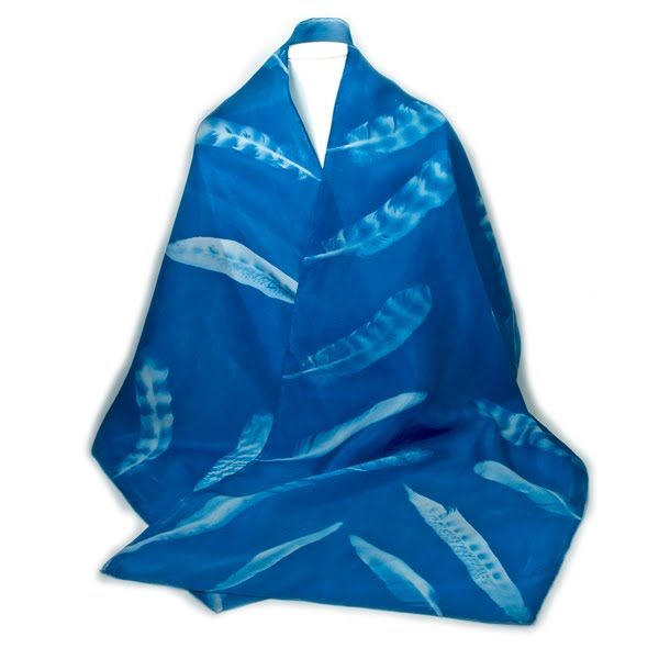 E C O Cyanotype Scarves By Matt Shapoff Use The Sun S Cyanotype Scarves By Matt Shapoff Use