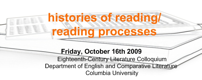 Histories of Reading/Reading Processes