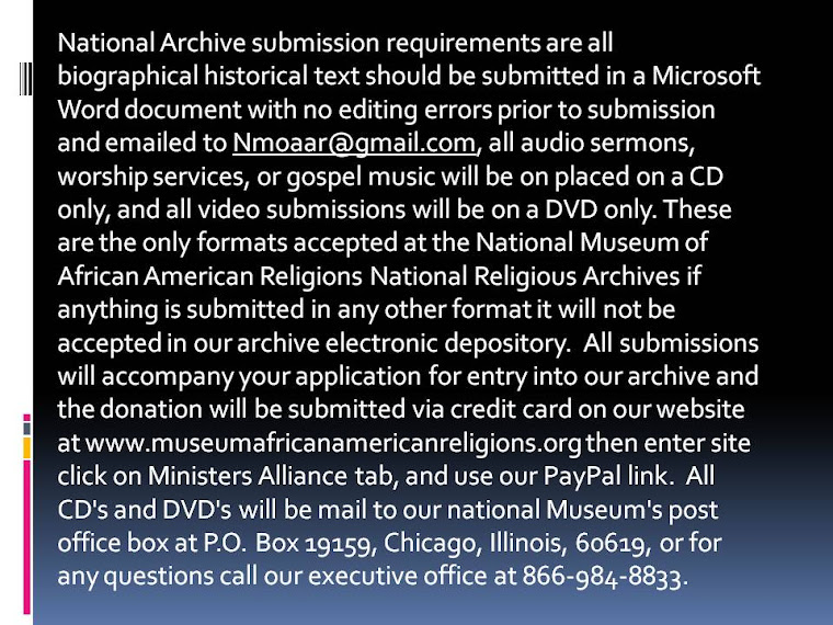 HOW TO SUBMIT YOUR CHURCHES HISTORY TO THE NATIONAL ARCHIVES