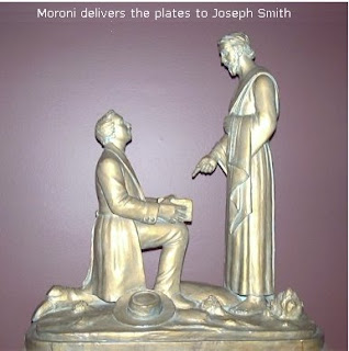 moroni delivers(delivering) the golden plates to Joseph Smith silver art award image