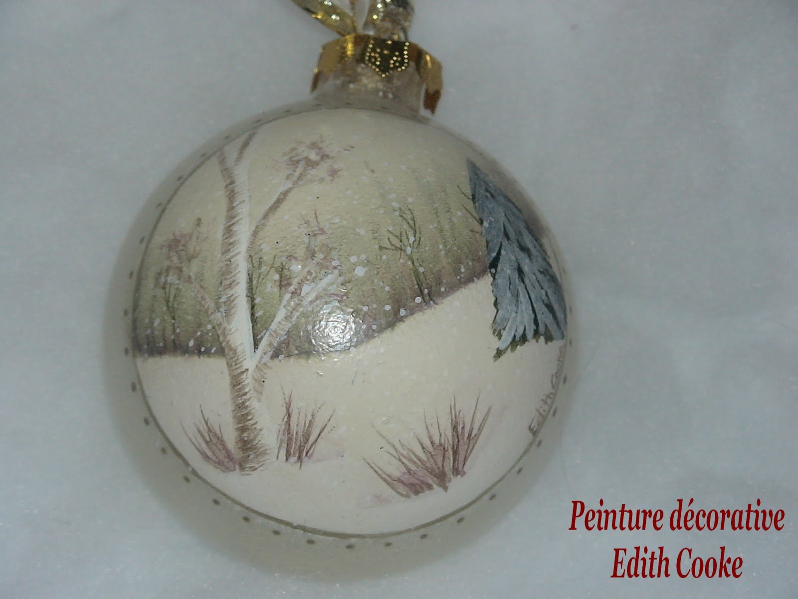 Peinture Décorative Edith Cooke Boule de Noël Peinture Décorative Edith Cooke Boule de Noël