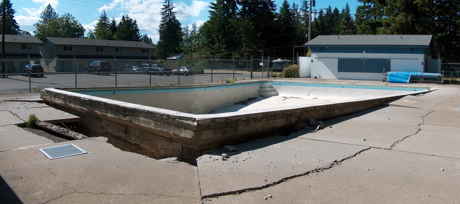 pools popping out of the ground