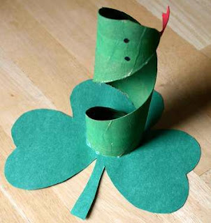 Paper shamrock and paper snake