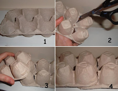 Steps of Egg Carton Craft