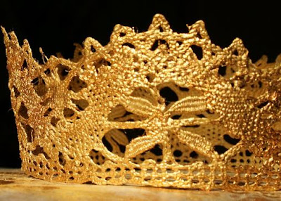 Golden lace formed into a crown