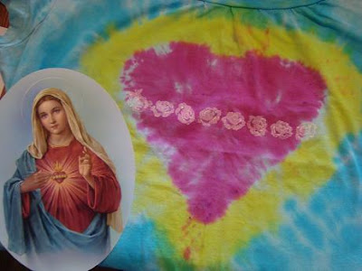 Finished Sacred Heart Tie-Dye Shirt