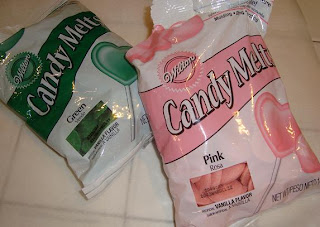 Pink and green candy melt bags