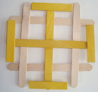 Cross and lattice square glued together