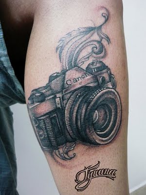 nerd tattoos. 10 - Hasselblad camera tattoo