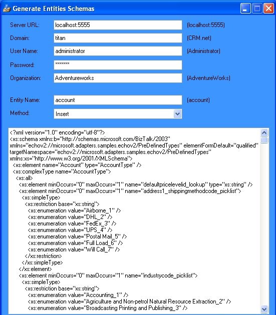 Microsoft Dynamics CRM Developer's Guide: Generate MS CRM Entity Schema.