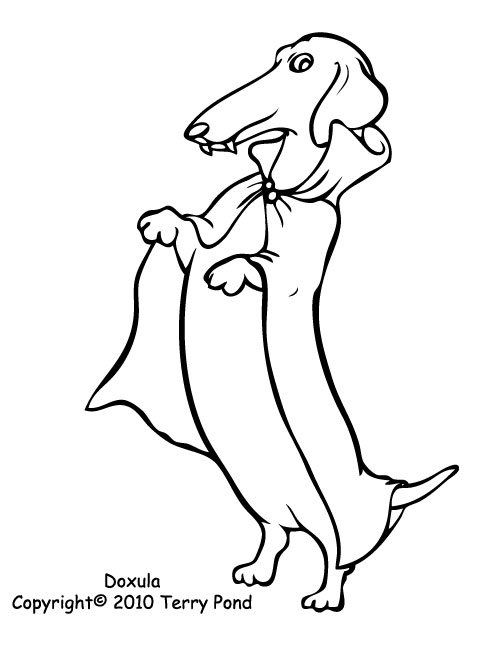 dachshund long hair coloring pages - photo #26