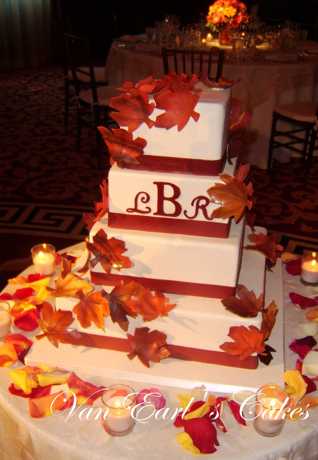 Van Earl s Cakes  Fall  Theme Wedding  Cake 