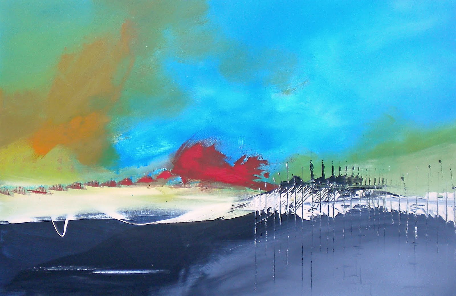 Daily Painters Abstract Gallery Stepping into the Twilight Zone