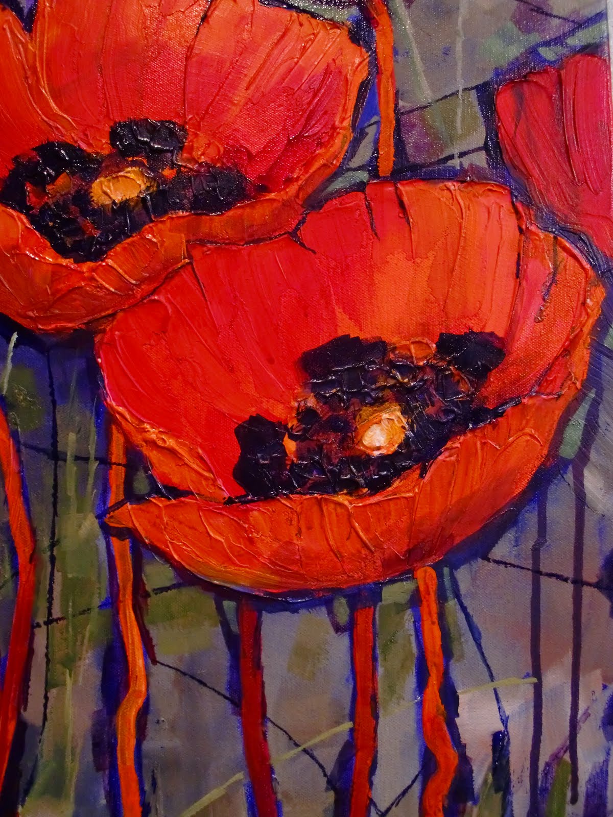 Daily Painters Abstract Gallery: "ORIENTAL RED," 10129, daily painter