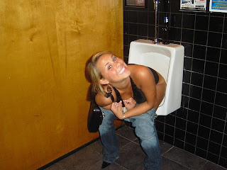 teen pee in men toilet