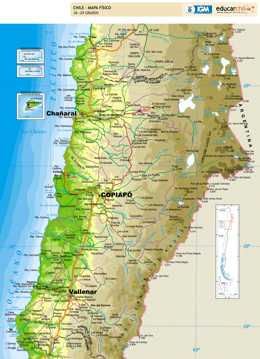 Mapa De Chile Completo