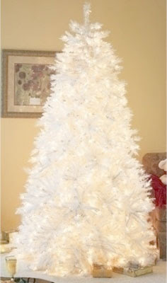 white christmas trees