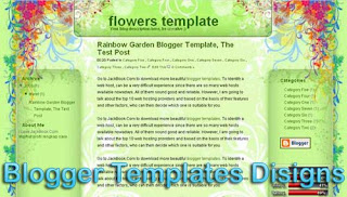 Theme Rainbow Garden Blogger Templates