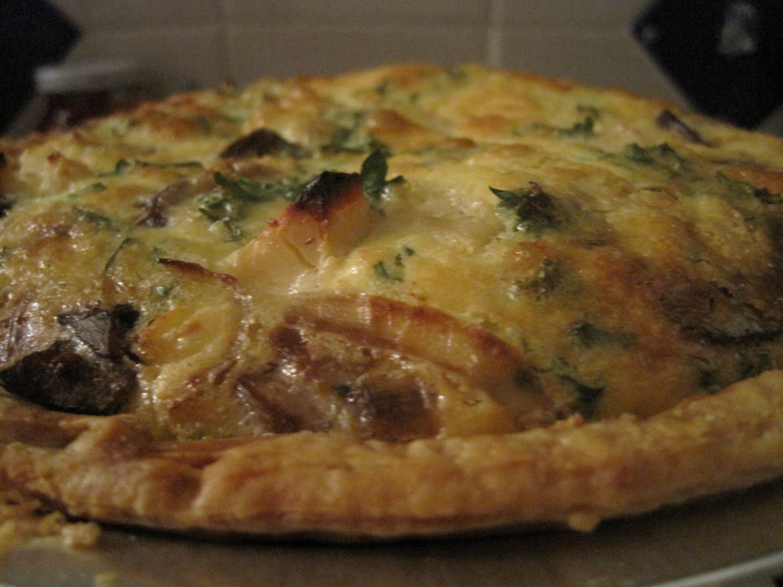 BaketyBakeBake Mushroom and Blue Cheese Quiche