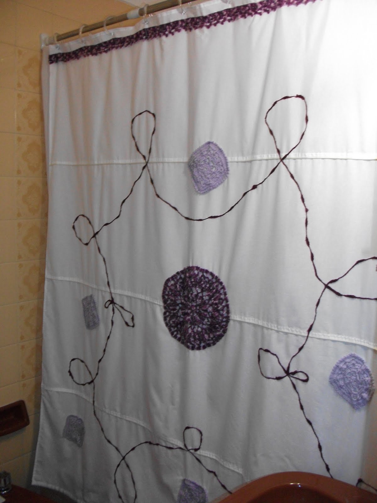 Tejidos "La Chinita": Apliques para cortina de baño de tela