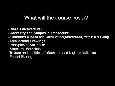 CTYI Architecture Class, Limerick, 2009: Class 1 