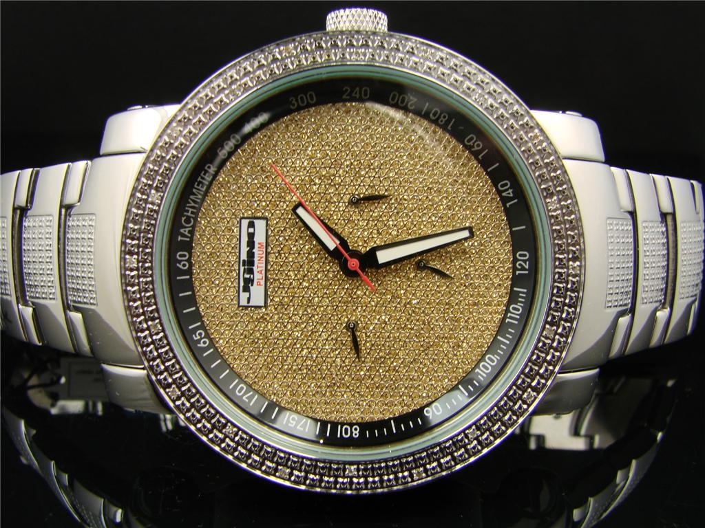 Montre Homme Khronos Jojino Joe Rodéo - Ton Jaune Plaqué Or - Diamant Véritable - Mouvement Quartz Japonais