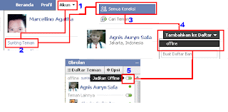 Membuat Status Facebook Offline hanya pada Teman Facebook yang tidak di Kehendaki
