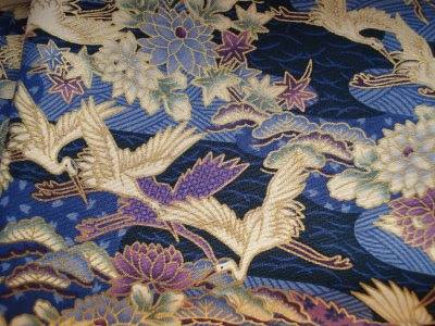 japanese stork fabric