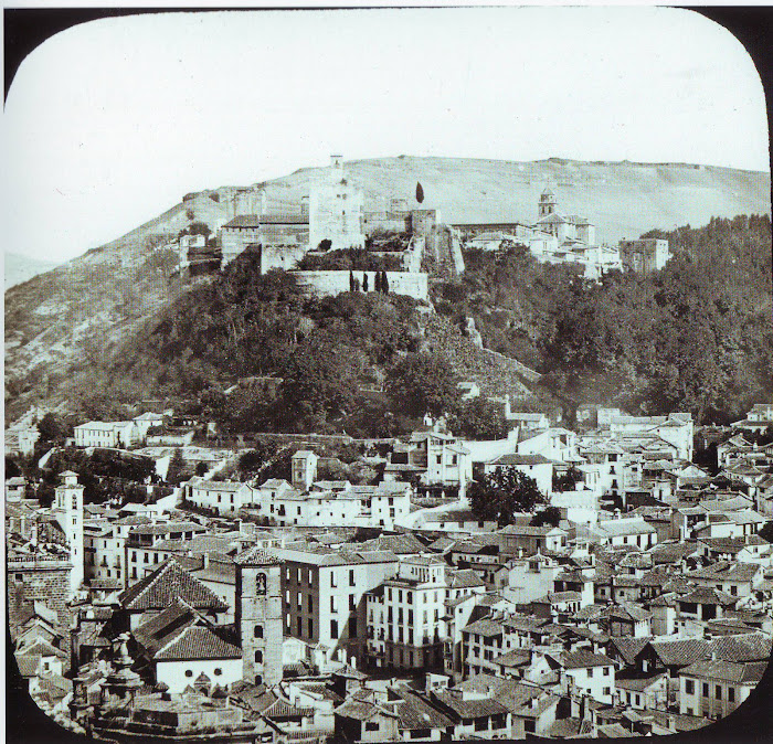 Adorable vista de Granada fotografiada por Laurent en 1857.