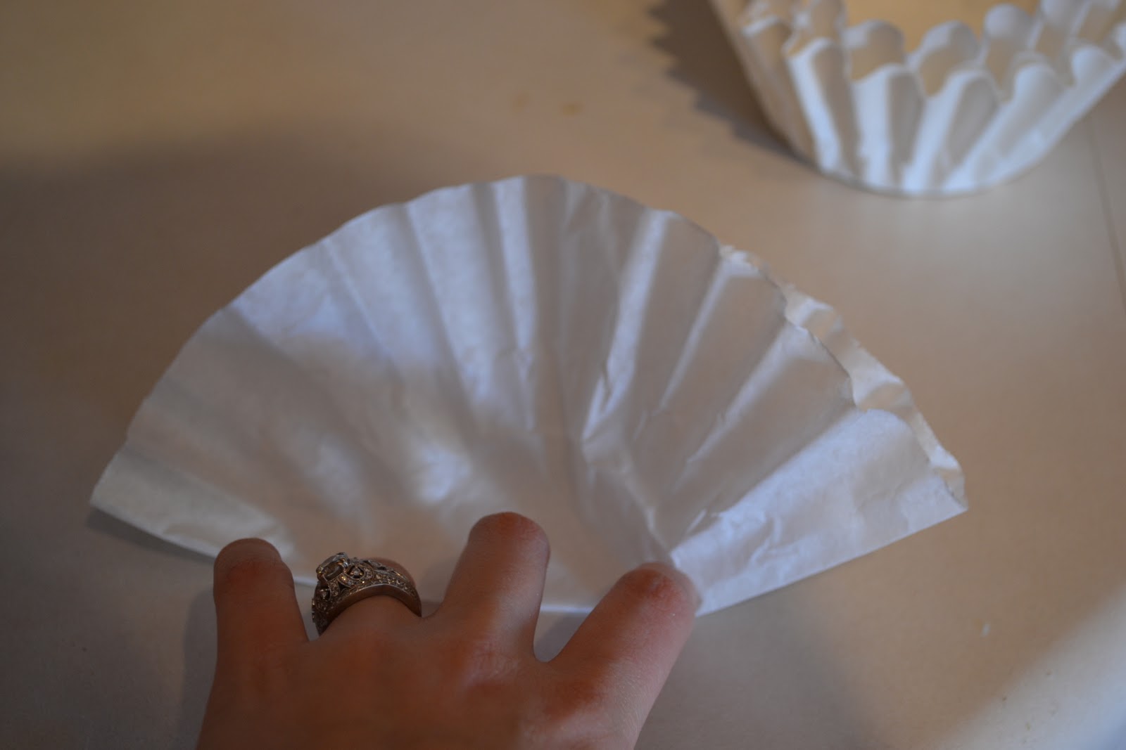 Mascara and Powertools Coffee Filter Wreath Tutorial