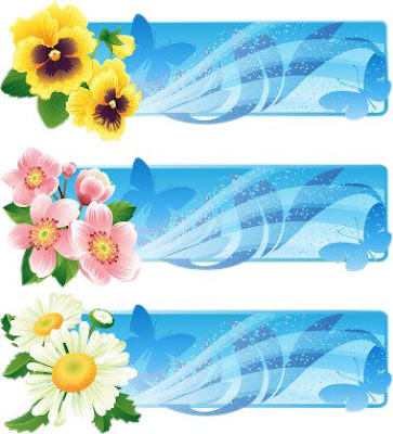 Free for Photoshop: Flower Banners