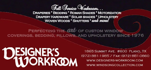 Designer's Workroom Custom Draperies, Bedding, & Window Coverings of Dallas Ft. Worth