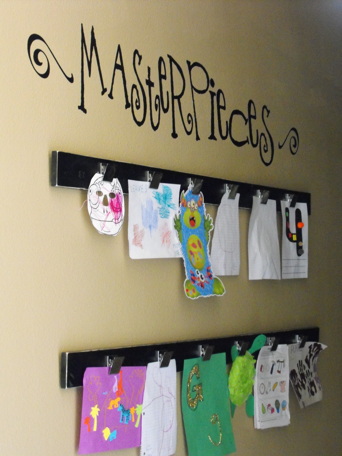 a little of this, a little of that: DIY: {Kids} Art Display