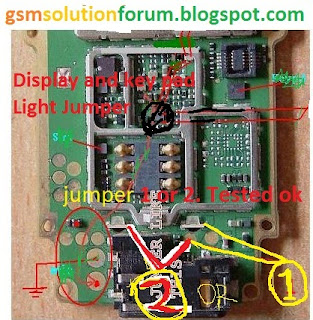 nokia 1200 1208 1209 Display keypad Light problem