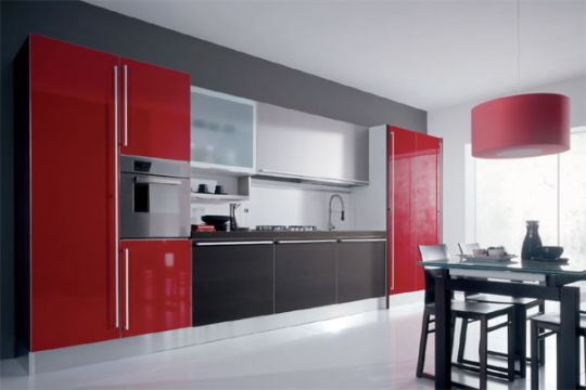 Cabinets for Kitchen: Teca Graphite Cabinets for Kitchen
