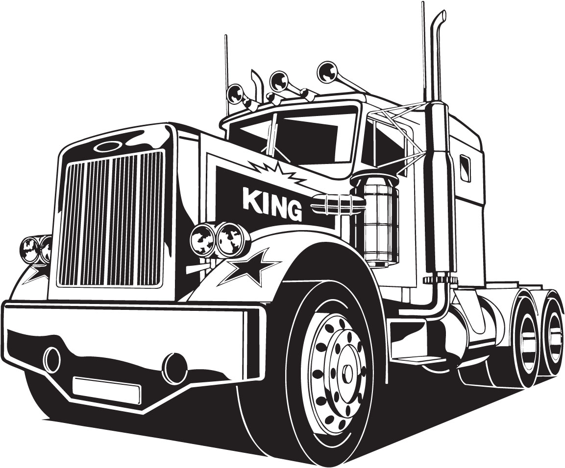 Vectorian art: Truck Lineart Vectorfree download, free download vector