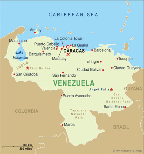 Venezuela Flag And Map Of Venezuela