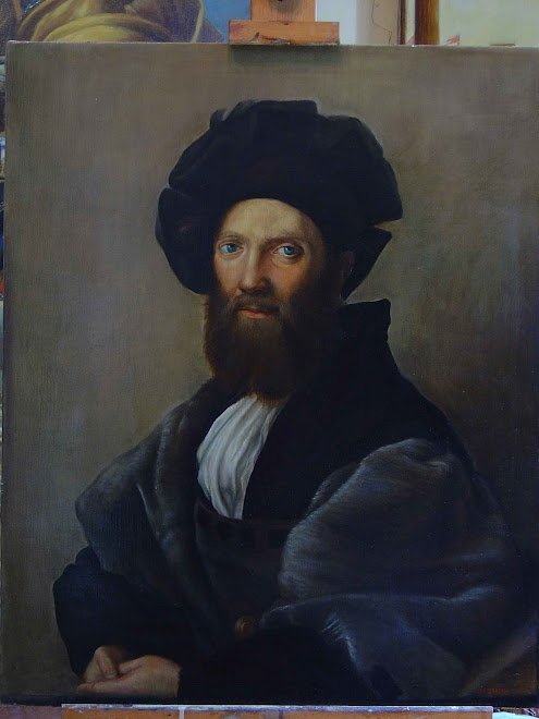 Balthazar Castiglione ,copié au Louvre par Amal DAGHER.