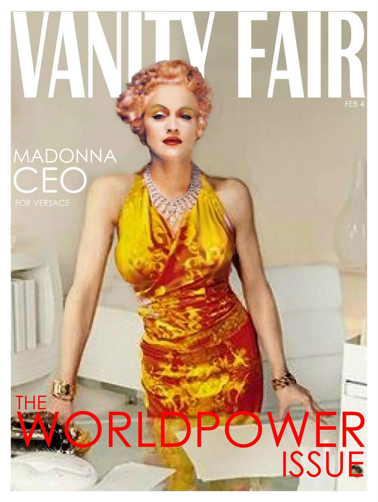 Bilal's Madonna Scrapbook Mock Vanity Fair Madonna cover.