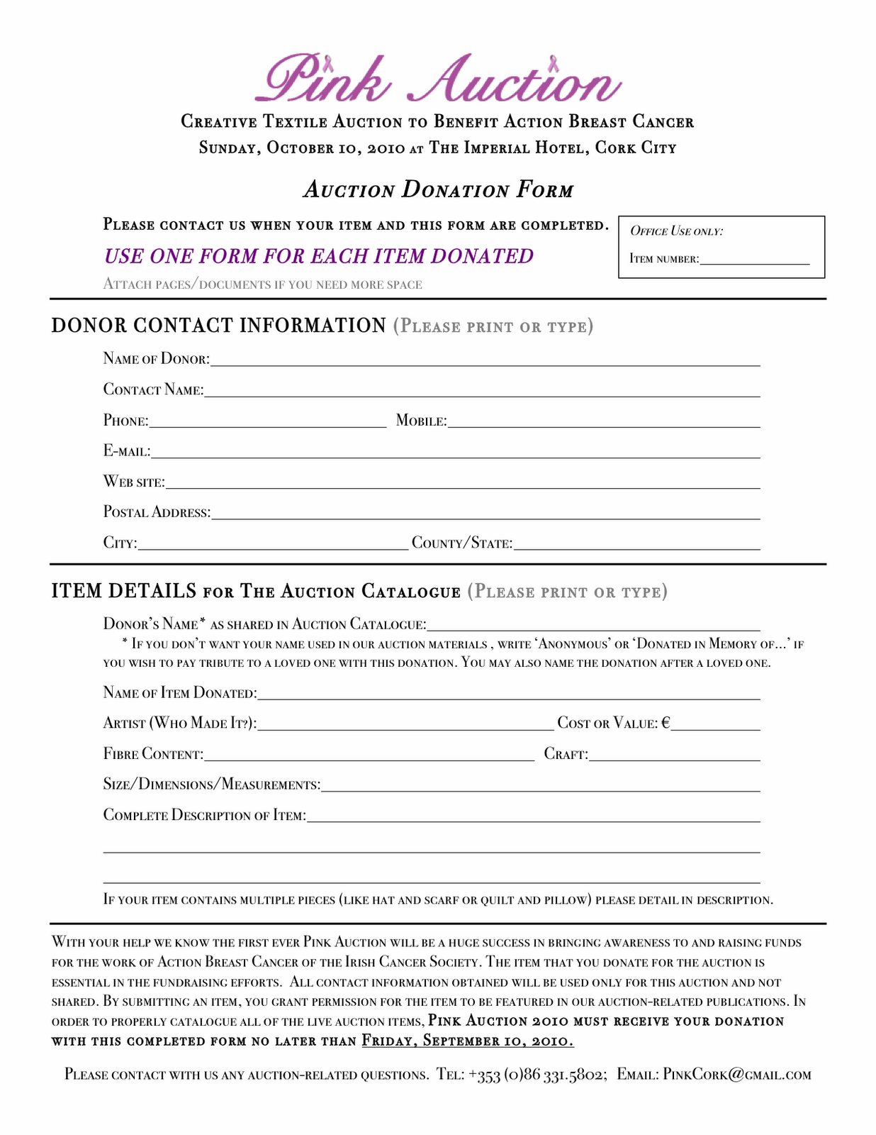 Pink Cork How to Donate