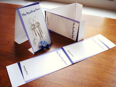 Custom Earring Cards with Perforation